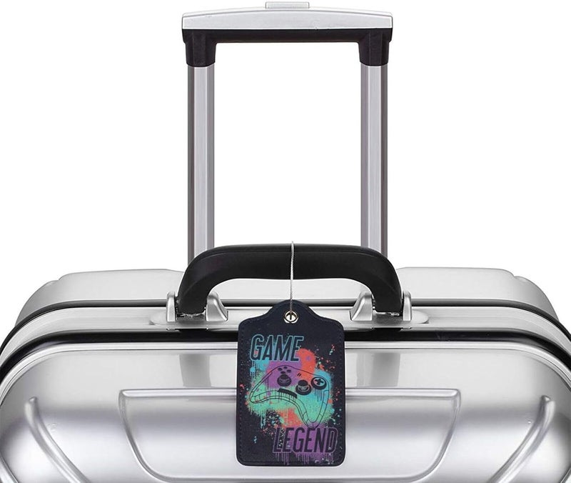 GACCAP 2 Pack Luggage Tags for Suitcase, Privacy Cover ID Label with Stainless Steel and Address Card for Travel Bag Backpack Cruise Ship Essentials Tag Men Boys - Game Legend - Image 5